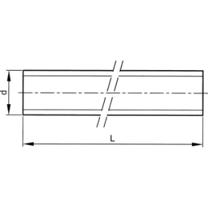 1. BSW X 3FT Mild Steel Studding BZP