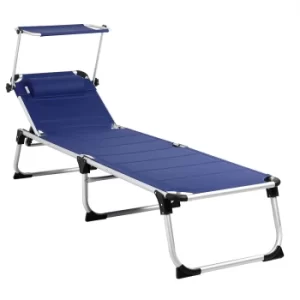 Sun Lounger Bari Blue 210x60x81cm