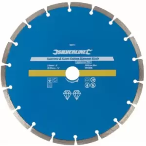 Silverline - Concrete & Stone Cutting Diamond Blade - 230 x 22.23mm Segmented Rim