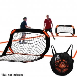 Football Flick Training Goals & Pitch Back Pack - Set Of 2