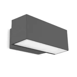 Afrodita Outdoor LED Up & Down Wall Light Urban Grey 30cm 2172lm 4000K IP65