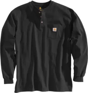 Carhartt Workwear Pocket Henley Longsleeve Shirt, black, Size S, black, Size S