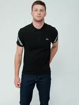 Lacoste Taping Polo Shirt, Black, Size 4XL, Men