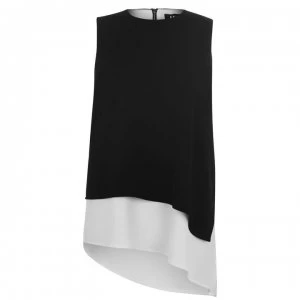 DKNY Double Layer Top - BLACK/IVORY