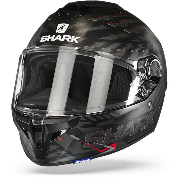 Shark Spartan GT Bcl. Micr. E-Brake Mat Mat Black Red Anthracite KRA Full Face Helmet S