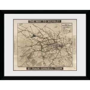 Transport For London Way To Wembley 12" x 16" Framed Collector Print