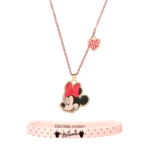 Disney Minnie Mouse Pendant and Bracelet Set