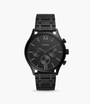 Fossil Men Fenmore Midsize Multifunction Black Stainless Steel Watch