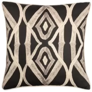 Cape Ikat Cushion Black / 50 x 50cm / Polyester Filled