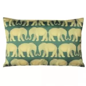 Paoletti Parade Elephant Cushion Cover (One Size) (Emerald Green)