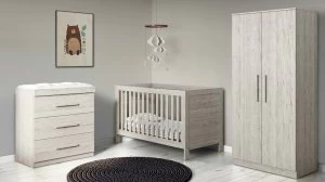 Ickle Bubba Grantham 3 Piece Nursery Set - Grey Oak