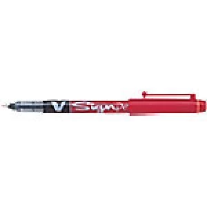 Pilot V Sign Pen Medium 0.6mm Red Pack of 12