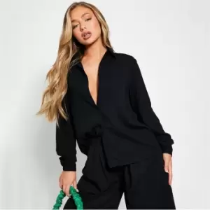 I Saw It First Oversized Woven Shirt Co-Ord - Black