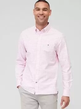 Tommy Hilfiger Classic Oxford Gingham Rf Shirt, Pink Size M Men