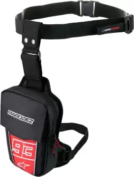 Alpinestars MM93 Thunder Thigh Bag, black-red, black-red, Size One Size