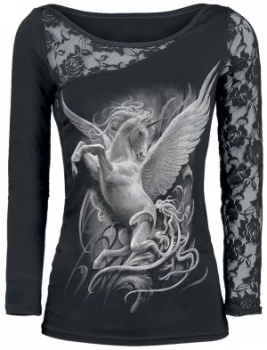 Spiral Purity Long-sleeve Shirt black