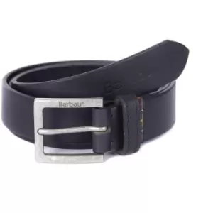 Barbour Pull Up Leather Belt - Black