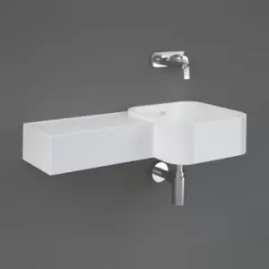 Rak Ceramics - rak Petit Wall Hung Basin Square Left Ledge 765mm Wide - 0 Tap Hole