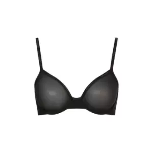 Calvin Klein Sheer Marq Demi Unlined Bra - Black