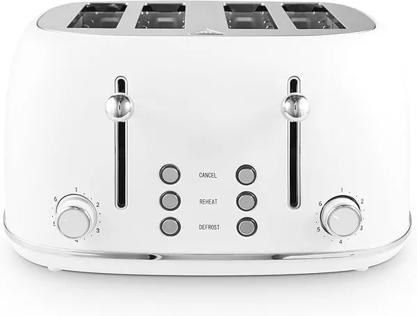 Tower T20076WHT 4 Slice Toaster - Bianco