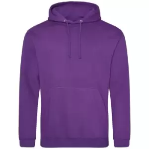 Awdis Unisex Adult College Hoodie (5XL) (Purple)