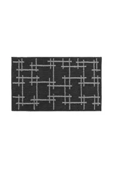 Vector Machine Washable Latex Backed Doormat, 50x80cm, Black