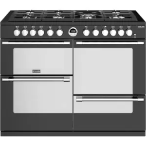 Stoves Sterling Deluxe S1100DF 110cm Dual Fuel Range Cooker - Black - A/A/A Rated