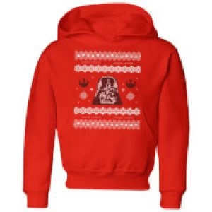 Star Wars Darth Vader Knit Kids Christmas Hoodie - Red - 5-6 Years