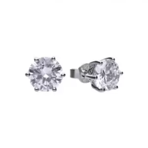 Diamonfire Silver White Zirconia Solitaire Earrings E5631