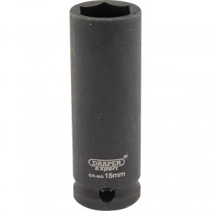 Draper Expert 3/8" Drive Hi Torq Deep Hexagon Impact Socket Metric 3/8" 15mm