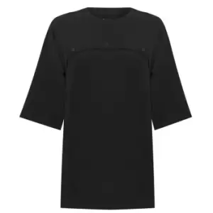 Reebok Fleece Track T Shirt Womens - Black