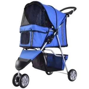 PawHut Pet Travel Stroller W/Three Wheels-Blue