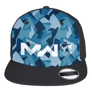 Call of Duty: Modern Warfare Logo Urban Blue Camouflage Snapback Baseball Cap