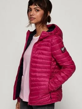 Superdry Hyper Core Down Jacket - Pink, Size 12, Women