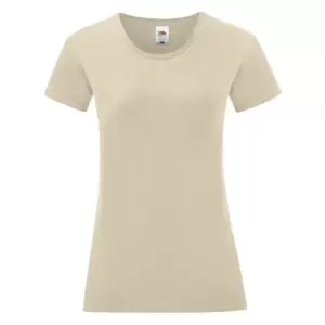 Fruit Of The Loom Womens/Ladies Iconic T-Shirt (XL) (Natural)