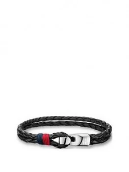 Tommy Hilfiger Leather Bracelet - Black