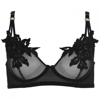 Ann Summers Embroidered No Padded Bra - Black