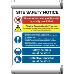 Site Safety Notice Composite - Ban (670 x 1000mm)