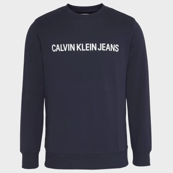 CK Jeans Mens Core Institutional Logo Sweatshirt - Night Sky - XL