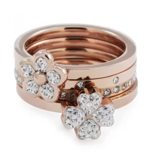 Ladies Folli Follie PVD rose plating Size N.5 Winter Wonder Ring