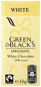 Green & Black's Organic White Chocolate Bar 35g