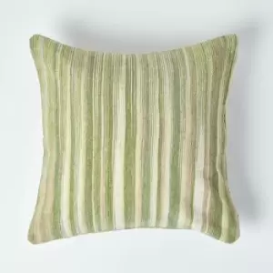 HOMESCAPES Cotton Chenille Tie Dye Green Cushion Cover, 45 x 45cm - Green