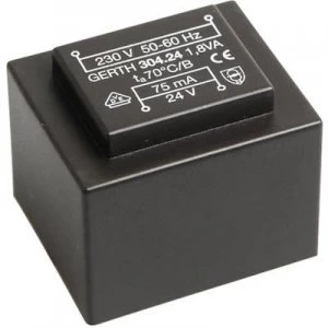 PCB mount transformer 1 x 230 V 2 x 9 V AC 1.80 VA 100 mA