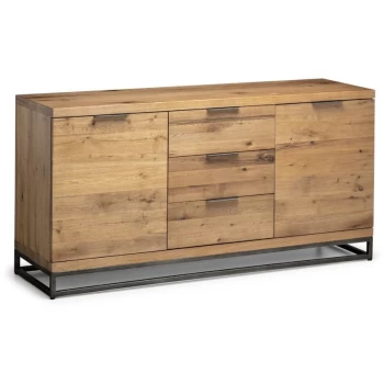 Inez - Sideboard Dark Solid Oak Metal Frame