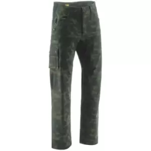 Caterpillar Mens Operator Flex Work Trousers (42L) (Green Camo) - Green Camo