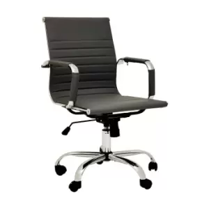 Premier Housewares Brent Mid Back Home Office Chair, black