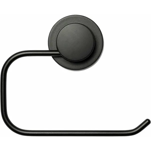 Croydex Croydex - Stick 'n' Lock Toilet Roll Holder, Matt Black - Black QM291121