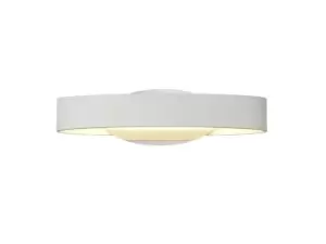 Wall Lamp, 1 x 6W LED, 3000K, 480lm, White, Polished Chrome