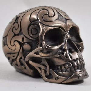 Tribal Cold Cast Bronze Skull (Small)