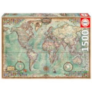 Map of the World Jigsaw Puzzle (1500 Pieces)